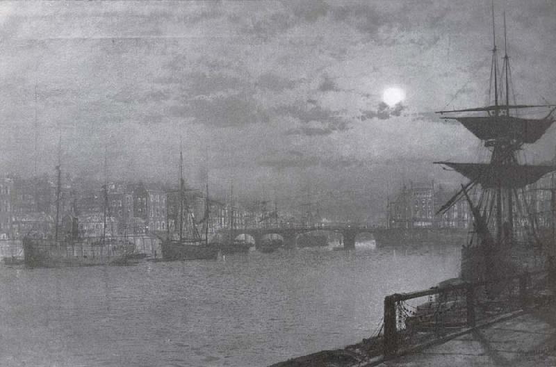 Atkinson Grimshaw Baiting the Lines,Whitby